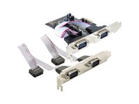 Delock PCI Expr Card 4x D-Sub9 ext (je 2 auf Slotblech)