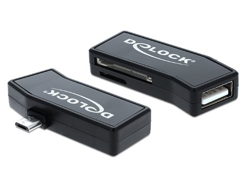Delock Micro USB OTG Card Reader + 1 x USB port - Kartenleser ( MMC, SD, microSD, SDHC, microSDHC, SDXC, microSDXC ) - USB