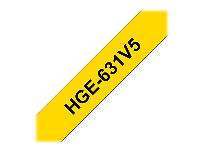 Brother HGE631V5 - Laminiertes Band - Schwarz auf Gelb
