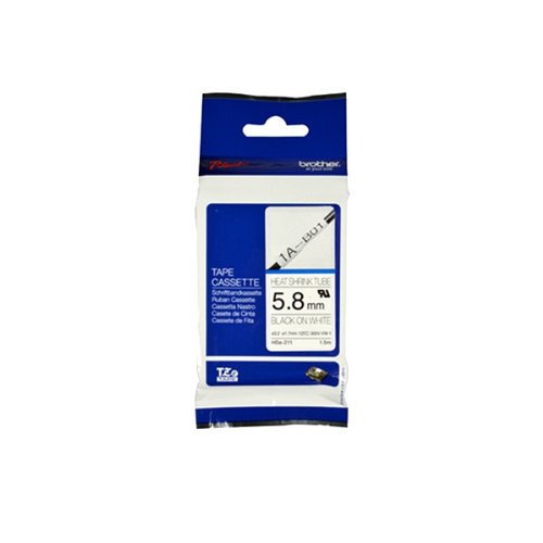 Brother HSE211 - Schwarz auf Weiß - Rolle (0,58 cm x 1,5 m) 1 Rolle(n) Rohr
