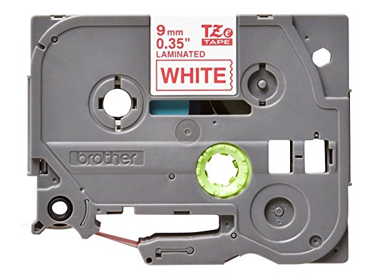 Brother Schriftbandkassette 9mm weiß/rot TZE222