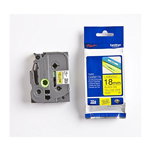 Brother Schriftbandkassette 18mm gelb/schwarz TZE641