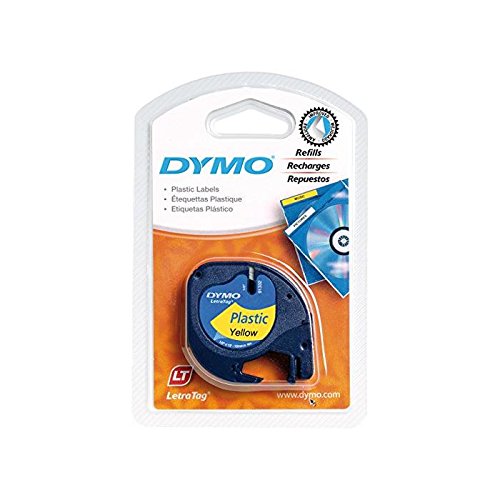 Dymo LetraTag Band Plastik 12mmx4m schwarz auf gelb
