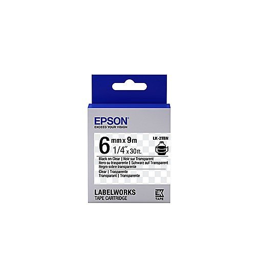 Epson LabelWorks LK-2TBN - Etikettenband - schwarz auf durchsichtig