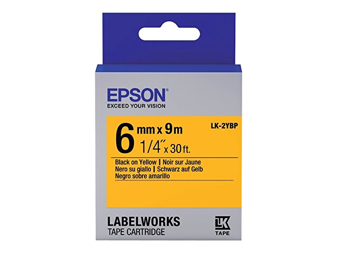 Epson LabelWorks LK-2YBP - Etikettenband - Schwarz auf Gelb