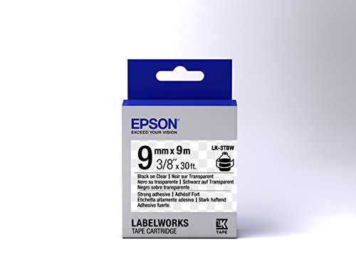 Epson LabelWorks LK-3TBW - Etikettenband - schwarz auf durchsichtig