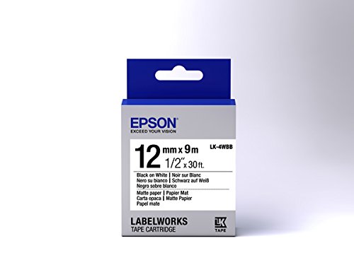 Epson LabelWorks LK-4WBB - Etikettenband - Schwarz auf matt Weiß