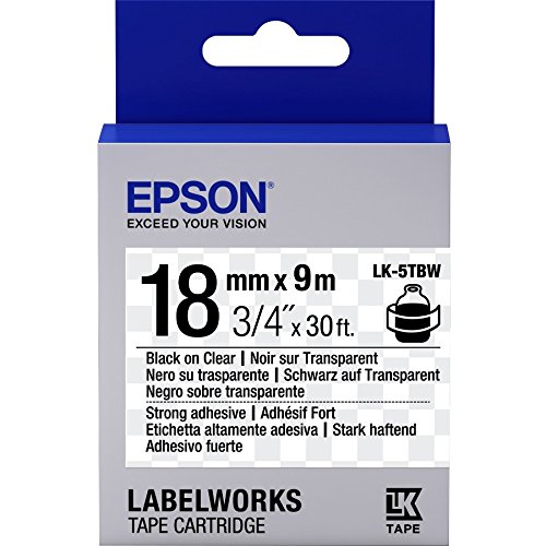 Epson LabelWorks LK-5TBW - Etikettenband - schwarz auf durchsichtig