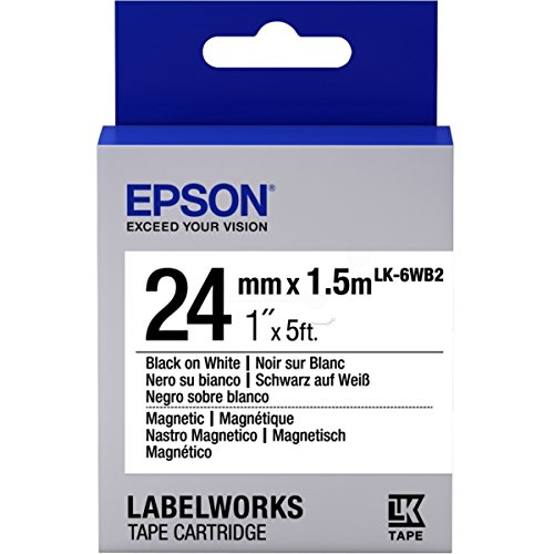 Epson LabelWorks LK-6WB2 - Magnetband - Schwarz auf Weiß