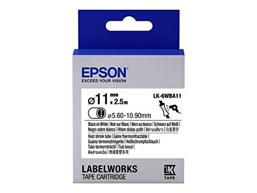 Epson LabelWorks LK-6WBA11 - Tube - Schwarz auf Weiß
