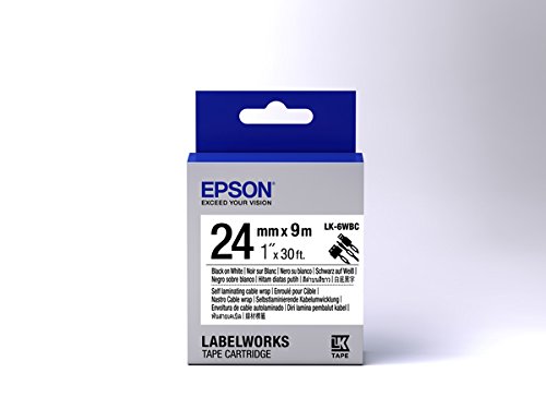 Epson LabelWorks LK-6WBC - Cable wrap - Schwarz auf Weiß