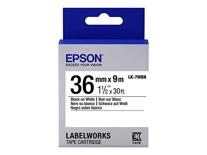 Epson LabelWorks LK-7WBN - Etikettenband - Schwarz auf Weiß