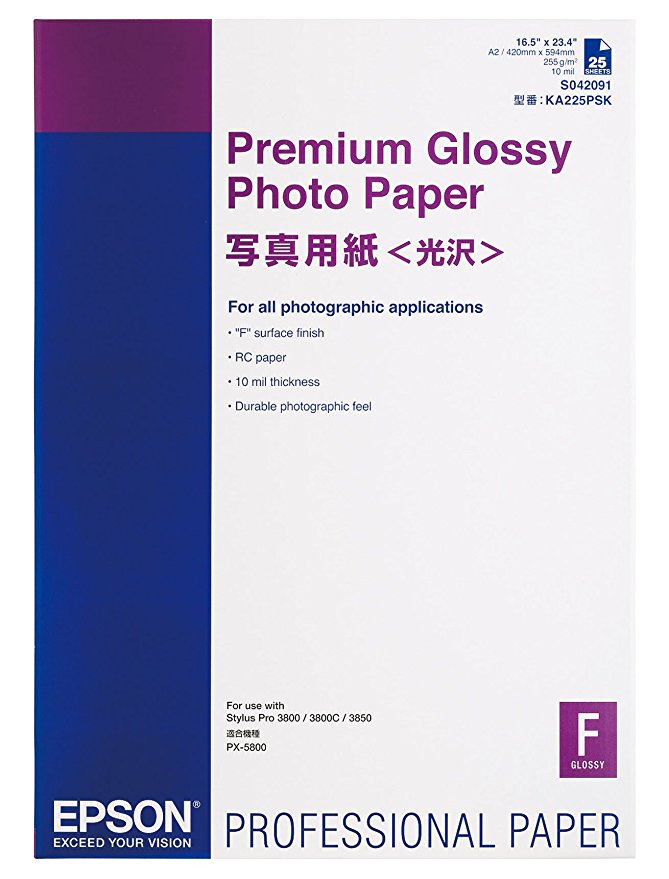 Epson Premium Glossy Photo Paper A 2, 25 Blatt, 255 g S 042091