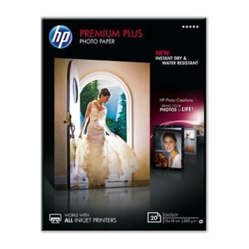Hewlett Packard Premium Plus Photo Paper 13x18 cm glossy, 20 Blatt, 300 g