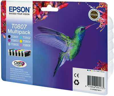 Epson R265/360 RX560 bk/cy/ma/hm/hc T0807