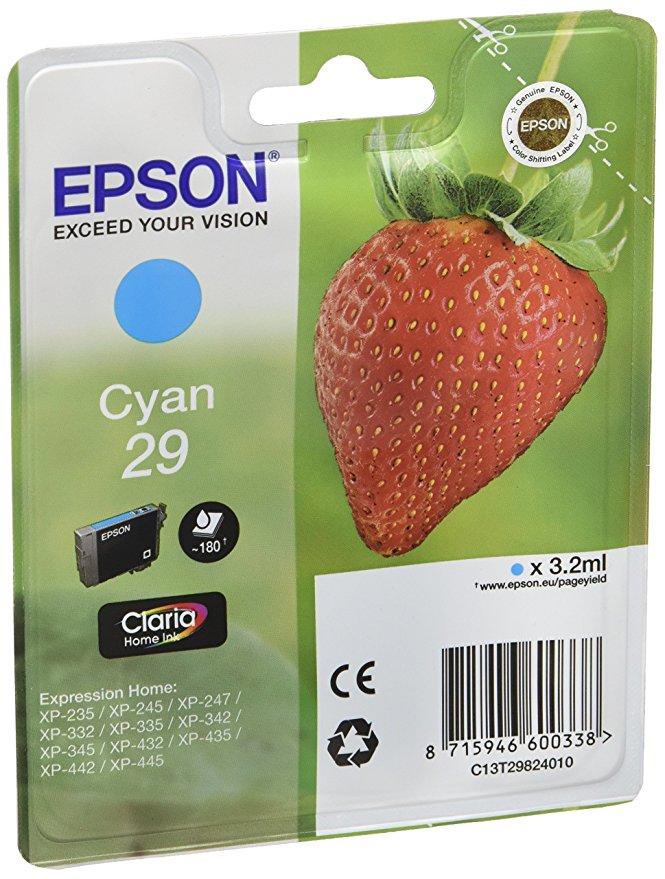 Epson cyan Claria Home 29 T 2982 Tintenpatrone