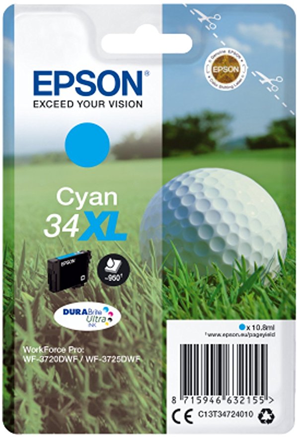 Epson cyan DURABrite Ultra Ink 34 XL T 3472 Tintenpatrone