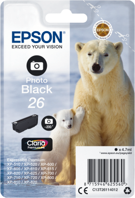 Epson XP600/700/800 photo bk T2611