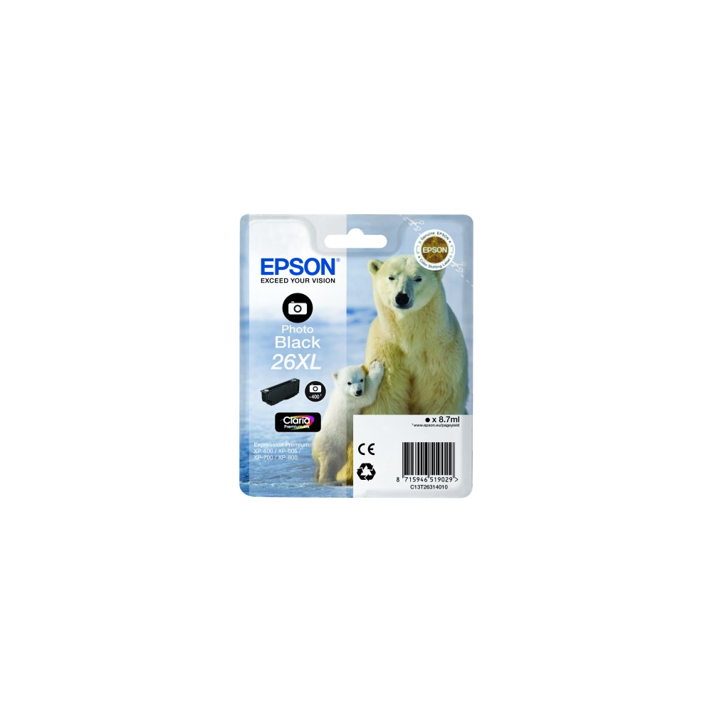 Epson Tintenpatrone XL photo black Claria Premium T 2631