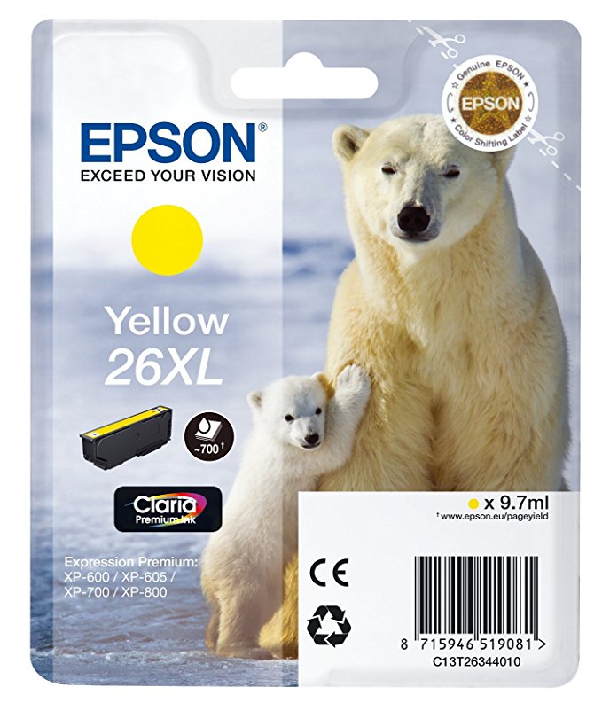 Epson XL yellow Claria Premium T 263 T 2634 Tintenpatrone