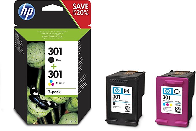 Hewlett Packard N9J72AE Combo 2-Pack BK/Color No. 301