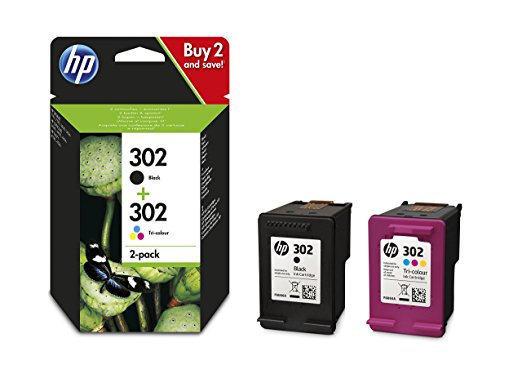 Hewlett Packard X4D37AE Combo 2-Pack BK/Color No. 302