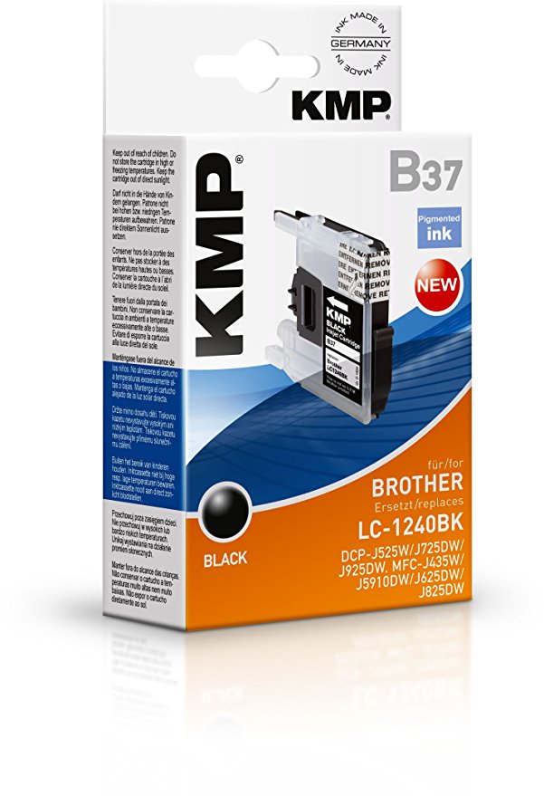 KMP B37 schwarz kompatibel mit Brother LC-1240BK Tintenpatrone