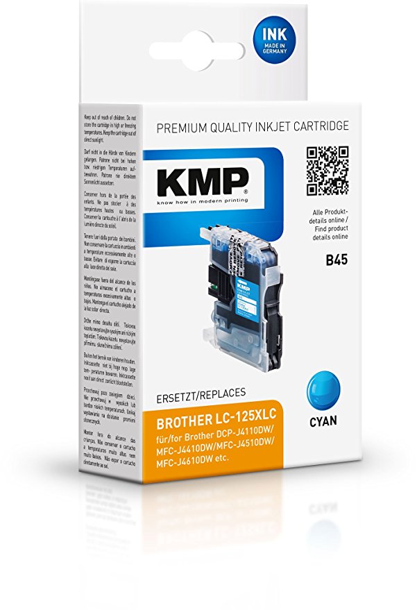 KMP B42 cyan kompatibel mit Brother LC-123 C Tintenpatrone