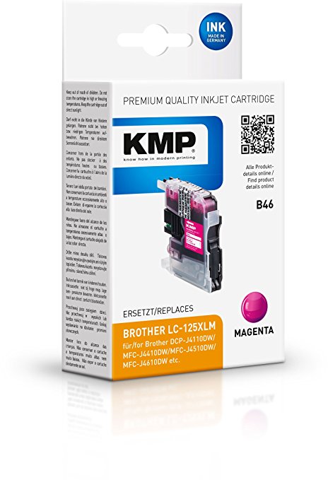 KMP B43 magenta kompatibel mit Brother LC-123 M Tintenpatrone
