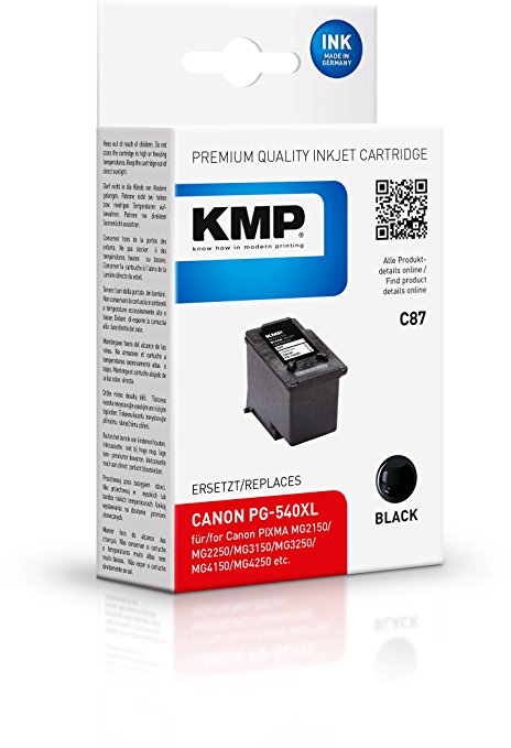 KMP C87 schwarz kompatibel mit Canon PG-540 XL Tintenpatrone