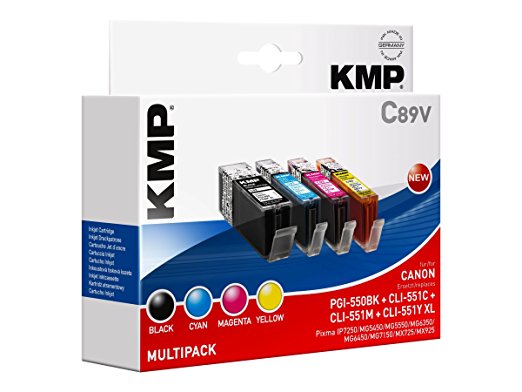 KMP C89V Multipack kompatibel mit Canon PGI-550/CLI-551 XL Tintenpatrone