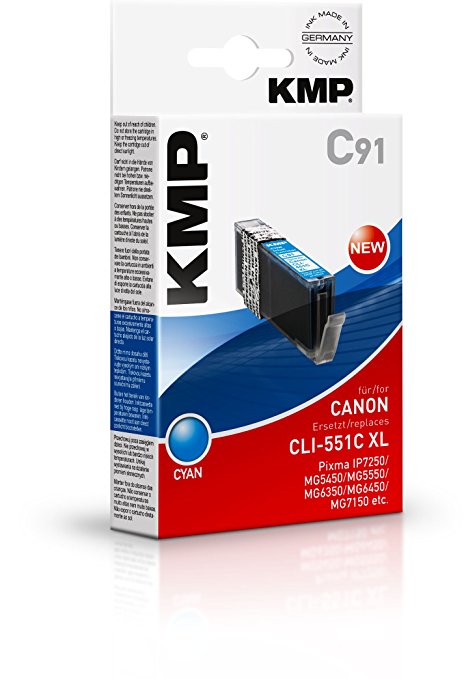 KMP C91 cyan komp. mit Canon CLI-551 C XL Tintenpatrone