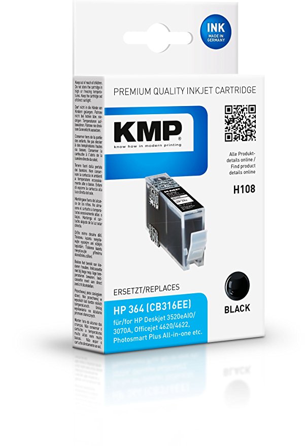 KMP H108 schwarz kompatibel mit Hewlett Packard CB 316 EE Tintenpatrone