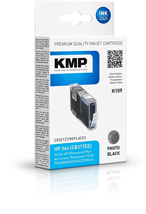 KMP H109 photo schwarz komp. mit Hewlett Packard CB 317 EE Tintenpatrone