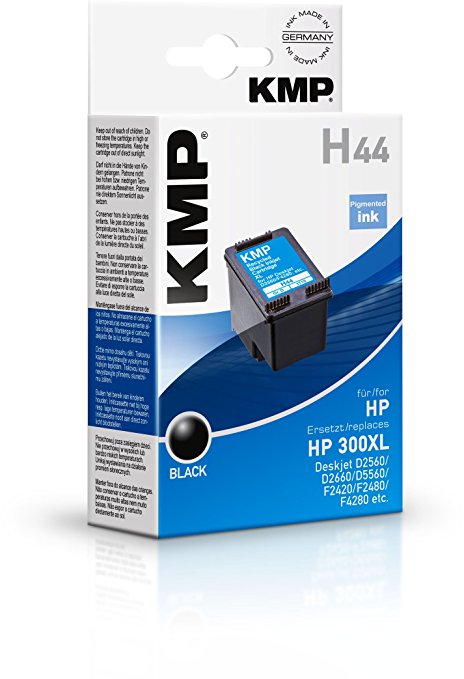 KMP H44 schwarz komp. mit Hewlett Packard CC 641 EE Nr. 300XL Tintenpatrone