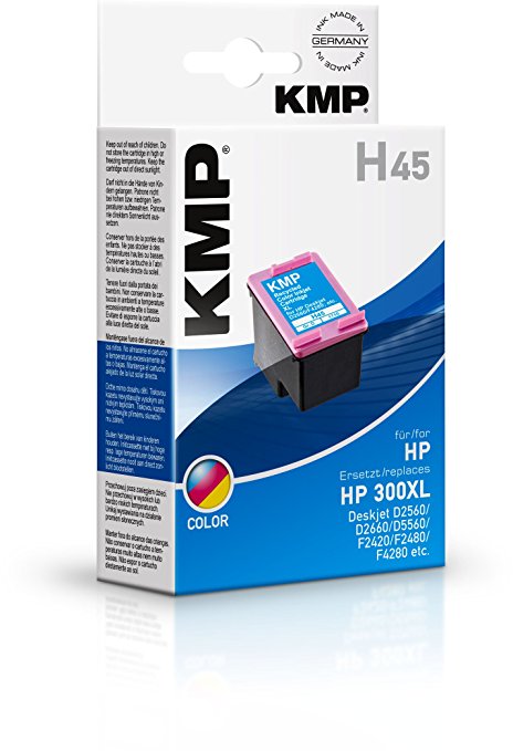 KMP H45 color komp. mit Hewlett Packard CC 644 EE Nr. 300XL Tintenpatrone