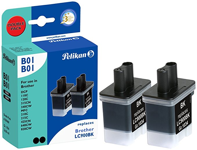 Pelikan Brother Patrone B01 LC900 bk comp. schwarz Doppelpa.