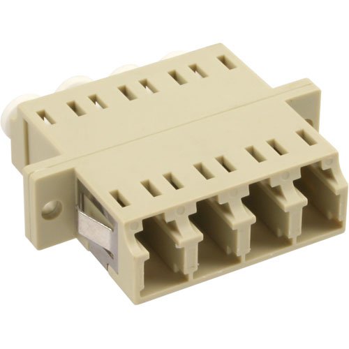 InLine LWL Kupplung, Quad LC/LC, multimode, beige, Keramik-Hülse, zum Einbau beige