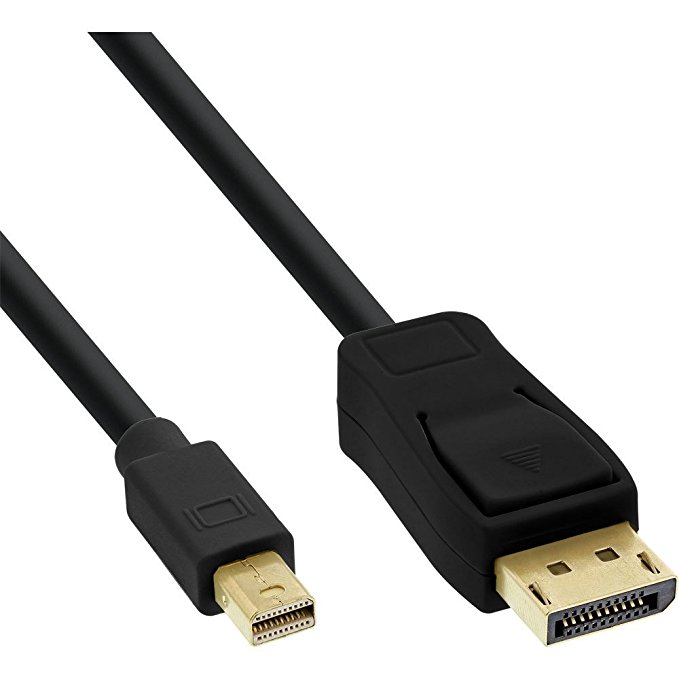 InLine Mini DisplayPort zu DisplayPort Kabel, schwarz, 1,5m schwarz