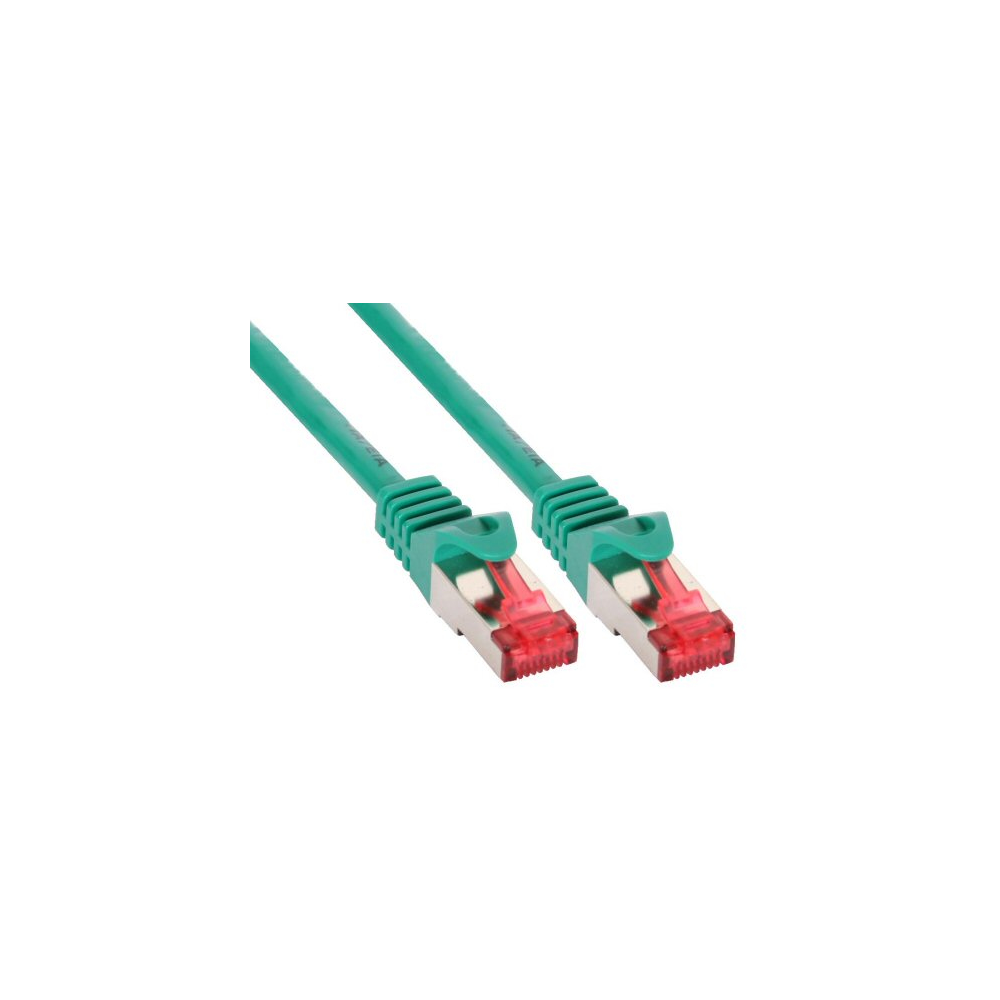 InLine Patchkabel, S/FTP (PiMf), Cat.6, 250MHz, halogenfrei, Kupfer, grün, 2m grün