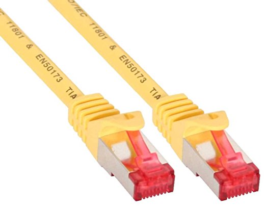 InLine Patchkabel, S/FTP (PiMf), Cat.6, 250MHz, PVC, Kupfer, gelb, 7,5m gelb