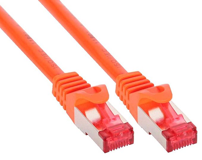 InLine Patchkabel, S/FTP (PiMf), Cat.6, 250MHz, PVC, Kupfer, orange, 20m orange