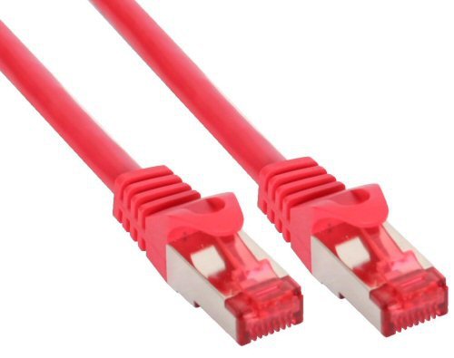 InLine Patchkabel, S/FTP (PiMf), Cat.6, 250MHz, PVC, Kupfer, rot, 15m rot