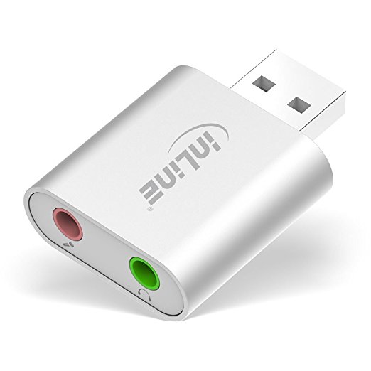 InLine USB Audio Soundkarte, Aluminium Gehäuse Aluminium