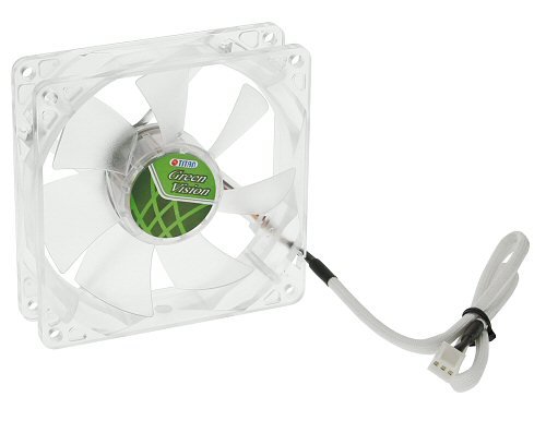 Titan 92x92x25mm, TFD-9225GT12Z/V2(RB), Green Vision transparent