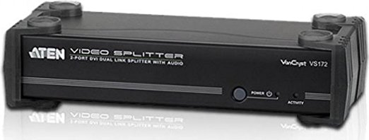 ATEN VS172 Video-Splitter DVI 2-fach Monitor-Verteiler mit Audio, Dual-Link