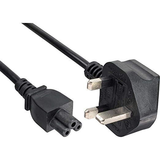 InLine Netzkabel für Notebook, England, 3pol Kupplung, 2m schwarz