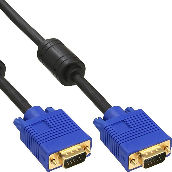 InLine S-VGA Kabel Premium, 15pol HD Stecker / Stecker, schwarz, 0,3m schwarz