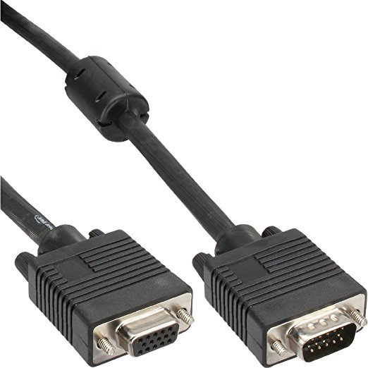 InLine S-VGA Verlängerung, 15pol HD Stecker / Buchse, schwarz, 2m schwarz