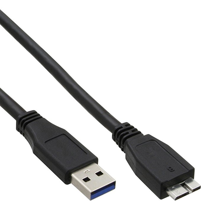 InLine USB 3.0 Kabel, A an Micro B, schwarz, 1m schwarz